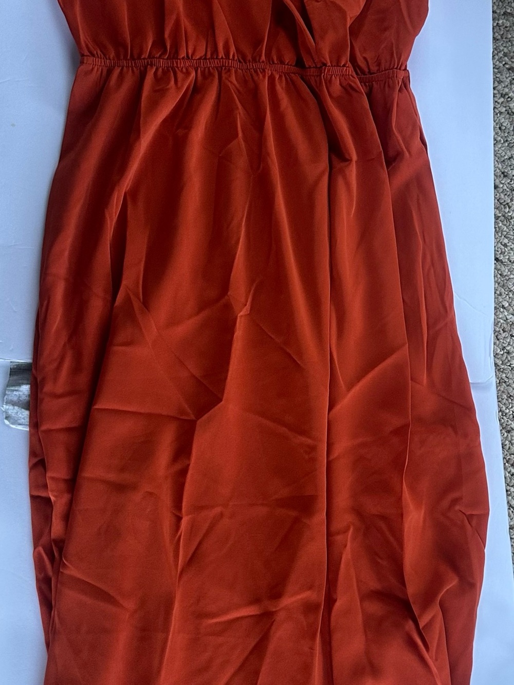 Women’s Rust Red Elastic-Waist Skirt